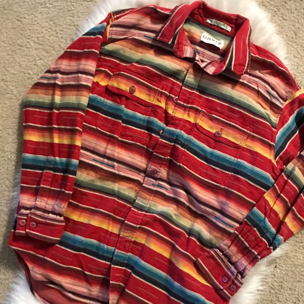 Vintage rainbow Orvis button down